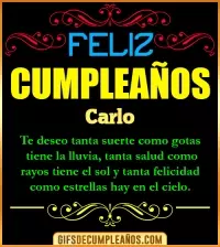 GIF Frases de Cumpleaños Carlo